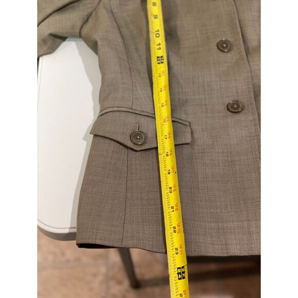 Brooks Brothers Womens Wool Blazer Size 4 Tan Button-Front - Picture 14 of 16
